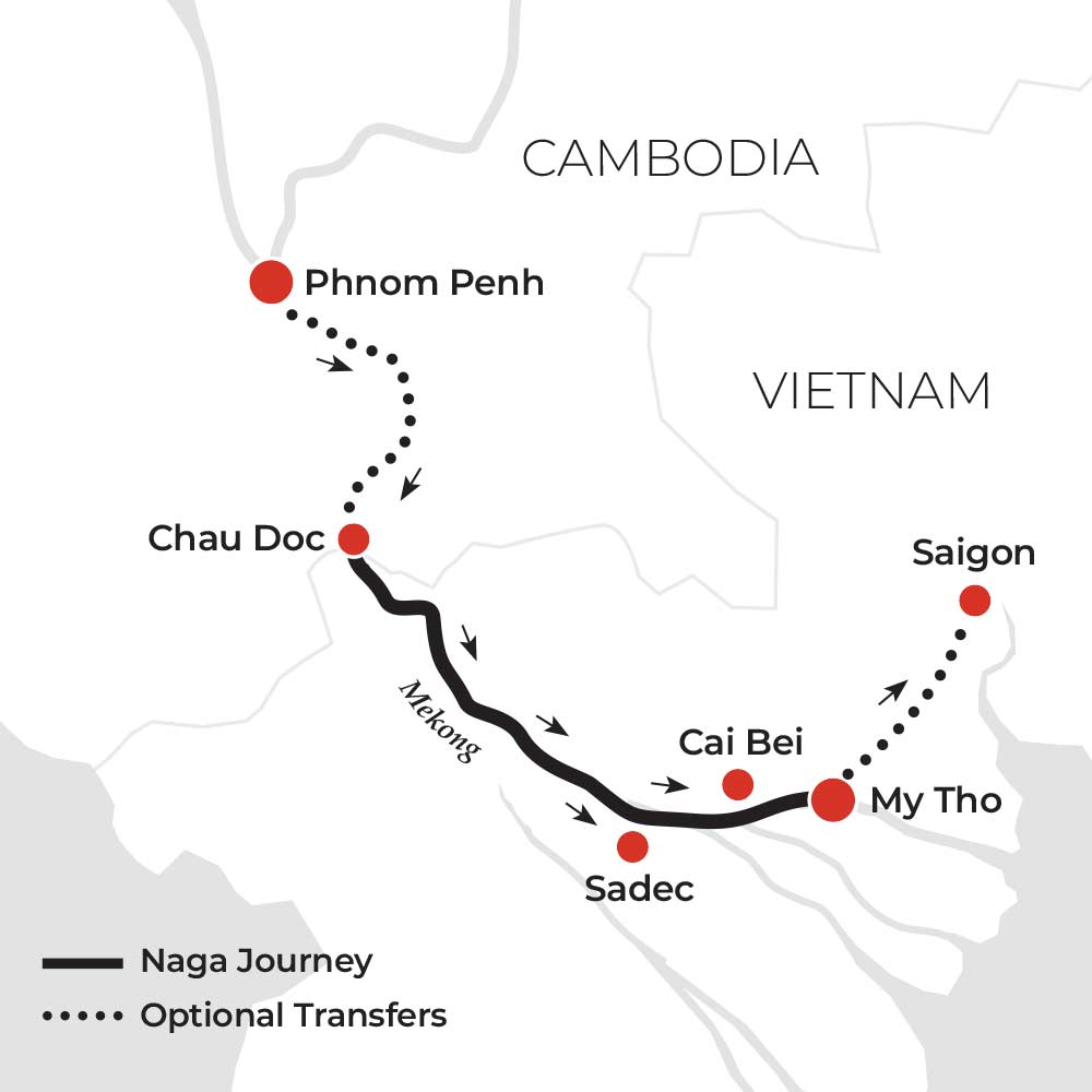 1 Night Across the Mekong Delta Downstream